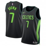 Maillot NBA Boston Celtics Jaylen Brown Nike 2024-25 City Edition Noir Swingman - Homme